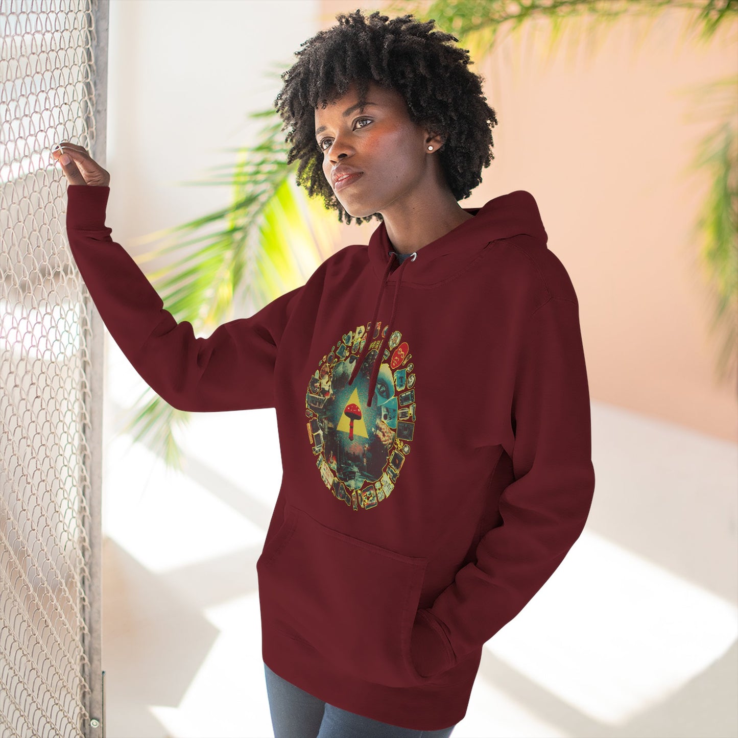 Fleece Hoodie - Life is a Circle Design