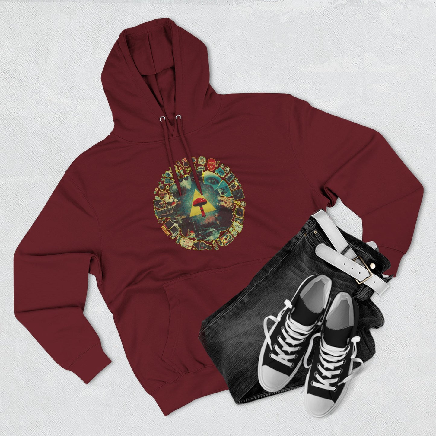 Fleece Hoodie - Life is a Circle Design