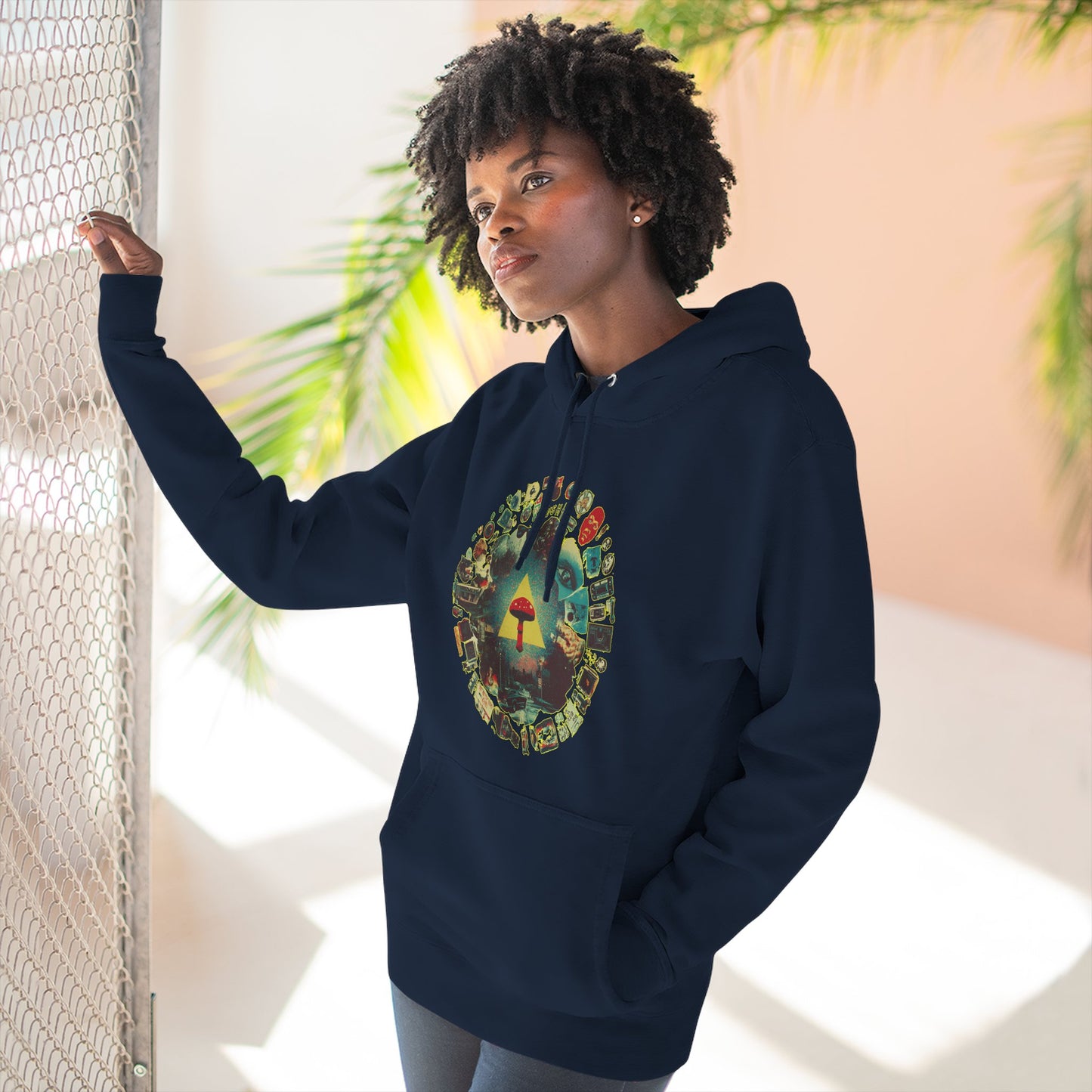 Fleece Hoodie - Life is a Circle Design
