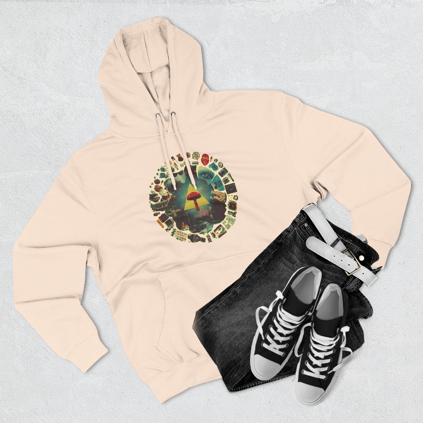 Fleece Hoodie - Life is a Circle Design