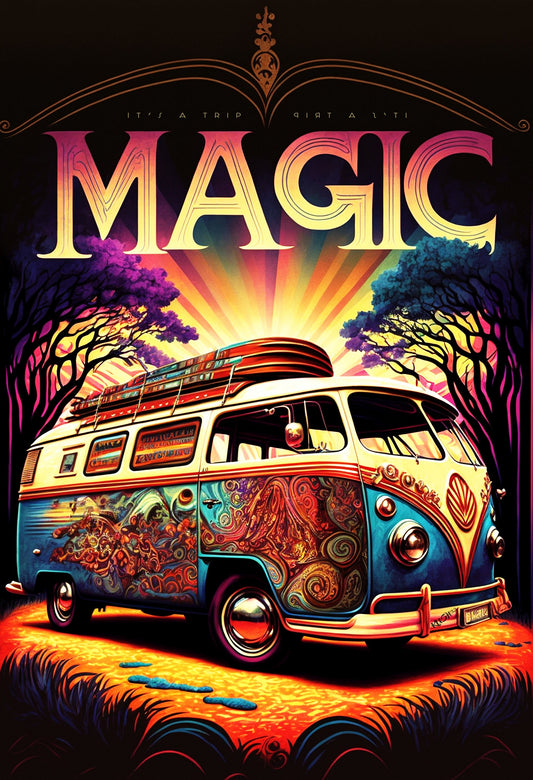 Magic Bus Sunrise Poster
