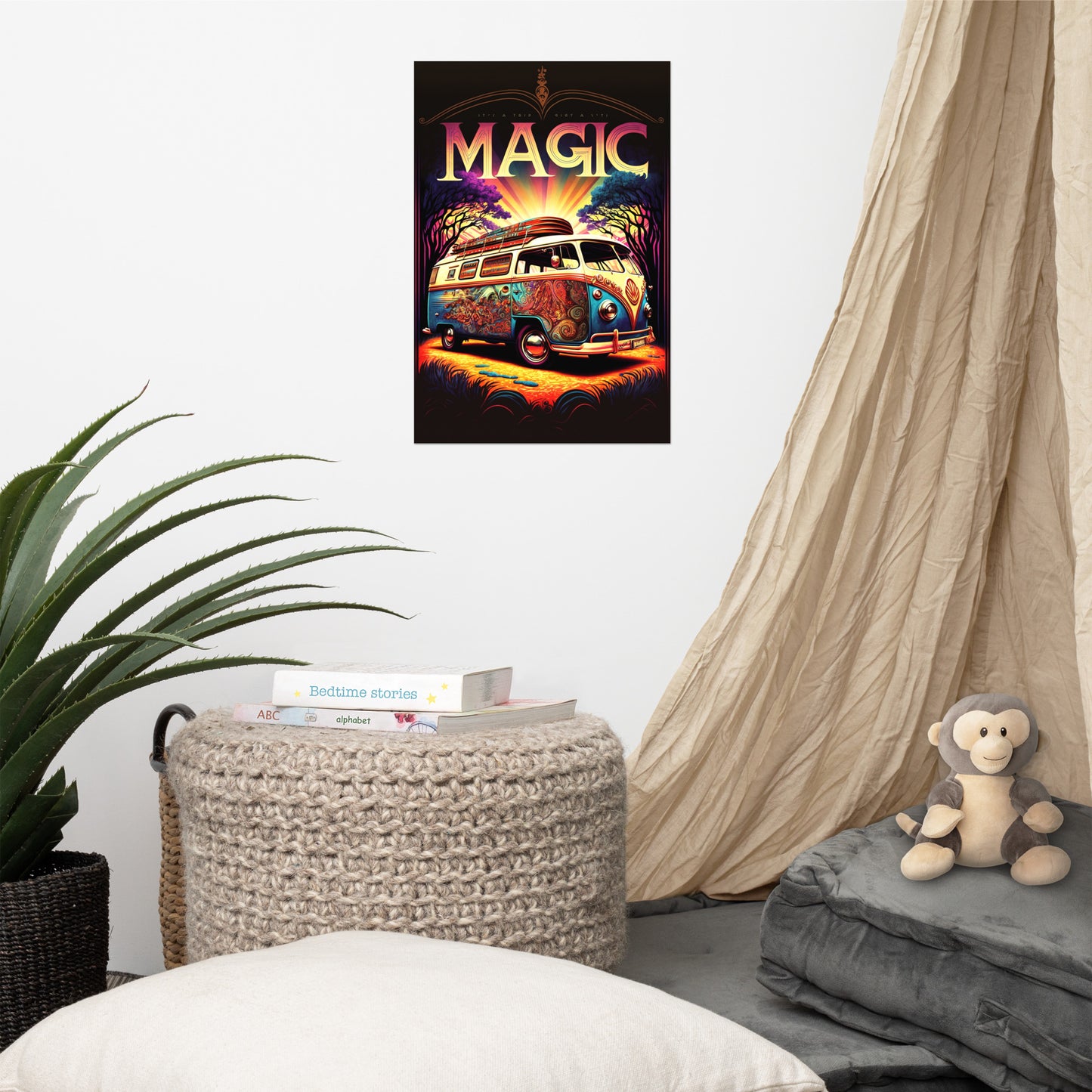 Magic Bus Sunrise Poster - SEMI-GLOSSY PAPER (for NFT hodlrs)