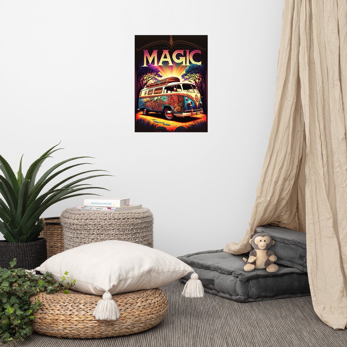 Magic Bus Sunrise Poster - SEMI-GLOSSY PAPER (for NFT hodlrs)