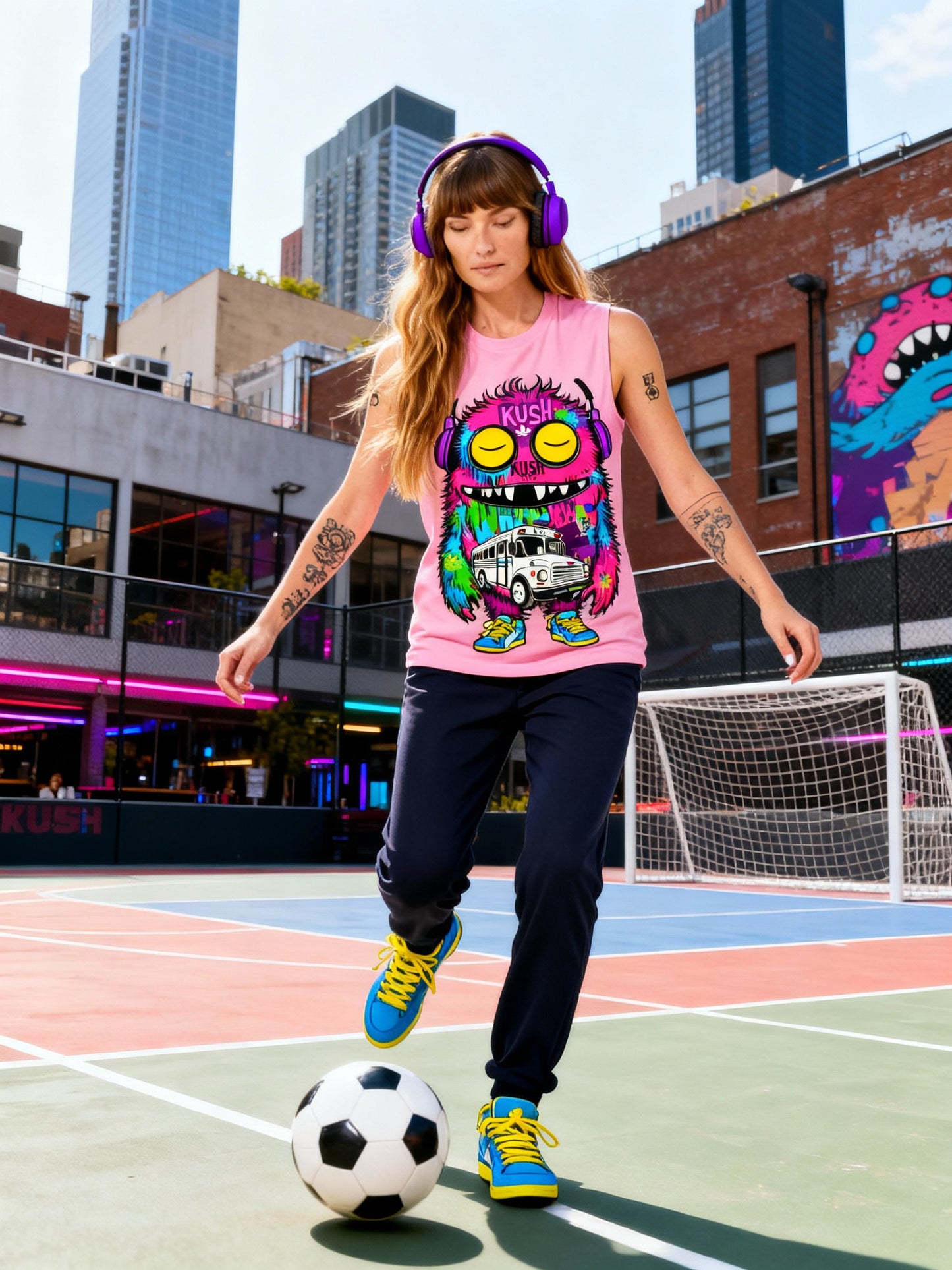 KUSH HAPPY BUS MUSCLE TANK SHIRT - Perfect for Music Lovers, Summer Style, Festivals, Gifts for Friends, Unique Casual Wear