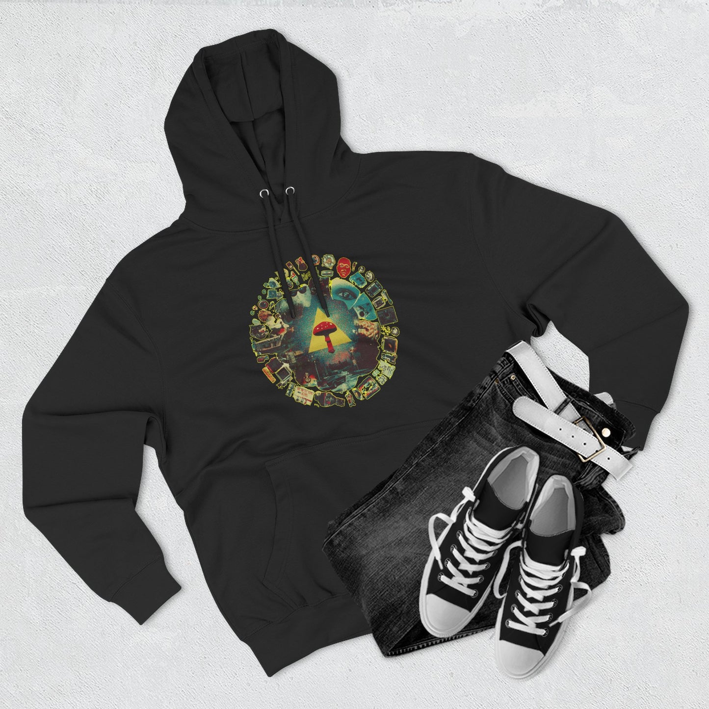 Fleece Hoodie - Life is a Circle Design