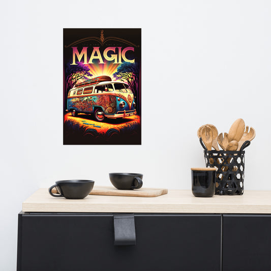 Magic Bus Sunrise - Semi-Gloss Poster