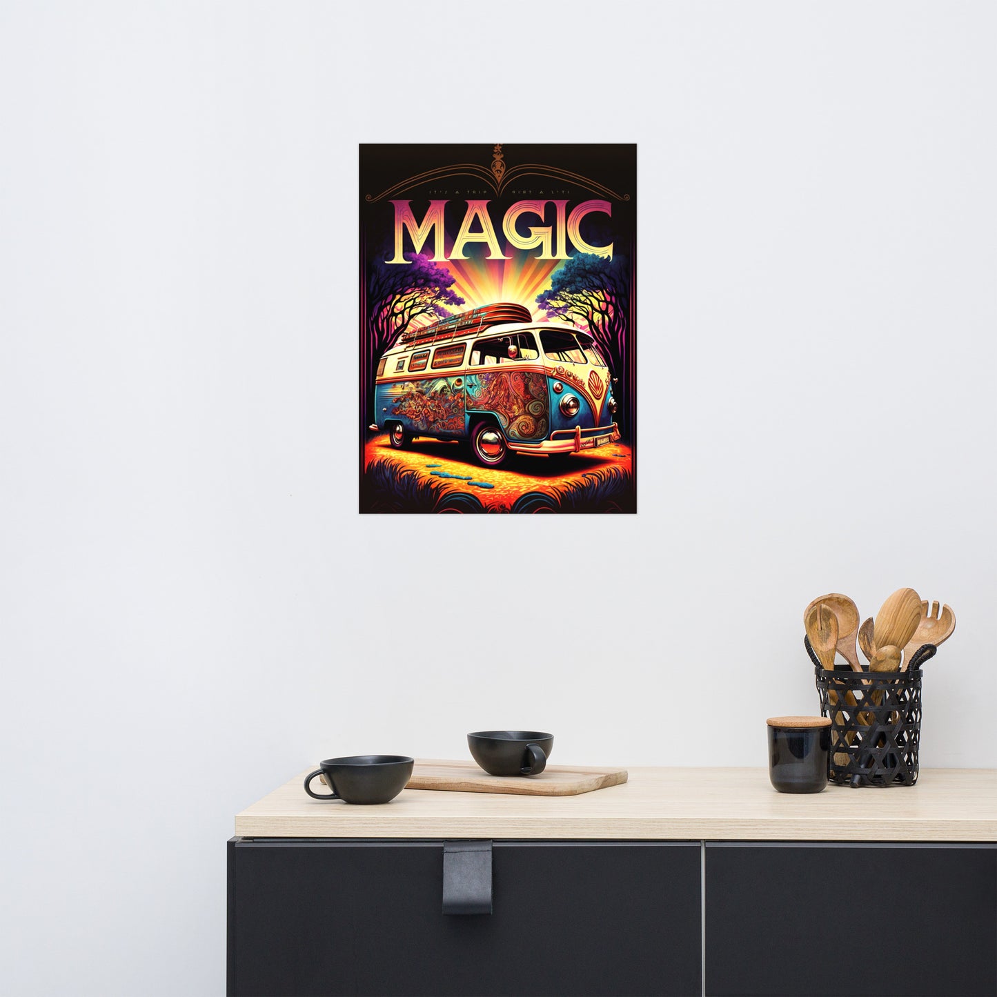 Magic Bus Sunrise - Semi-Gloss Poster